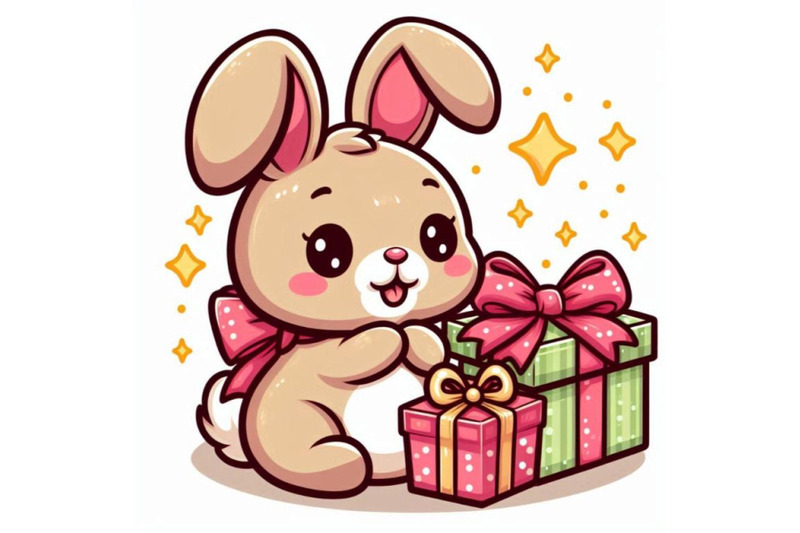 a-cartoon-bunny-with-a-christmas-gift