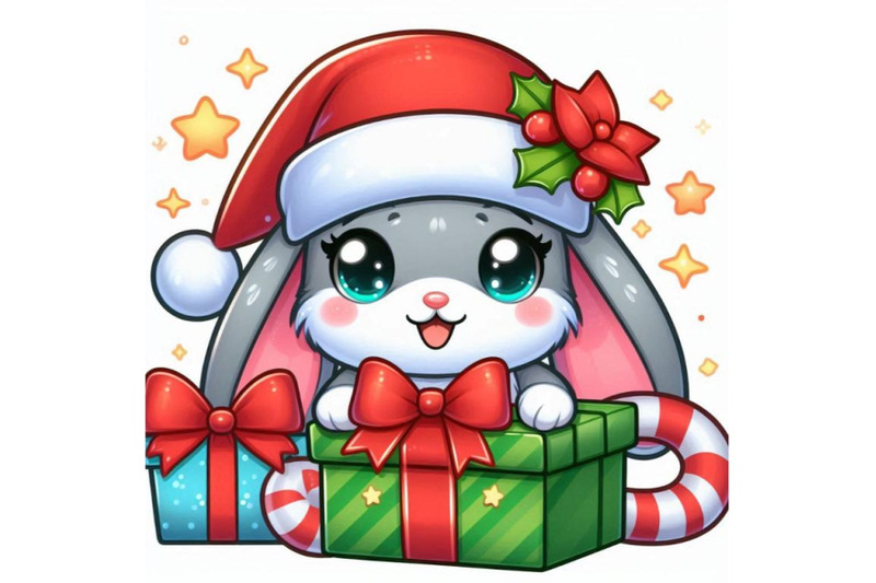 a-cartoon-bunny-with-a-christmas-gift