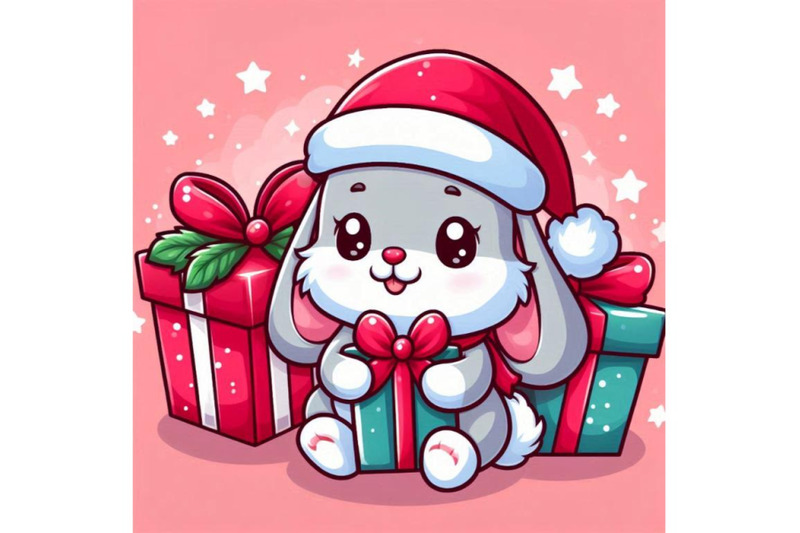 a-cartoon-bunny-with-a-christmas-gift