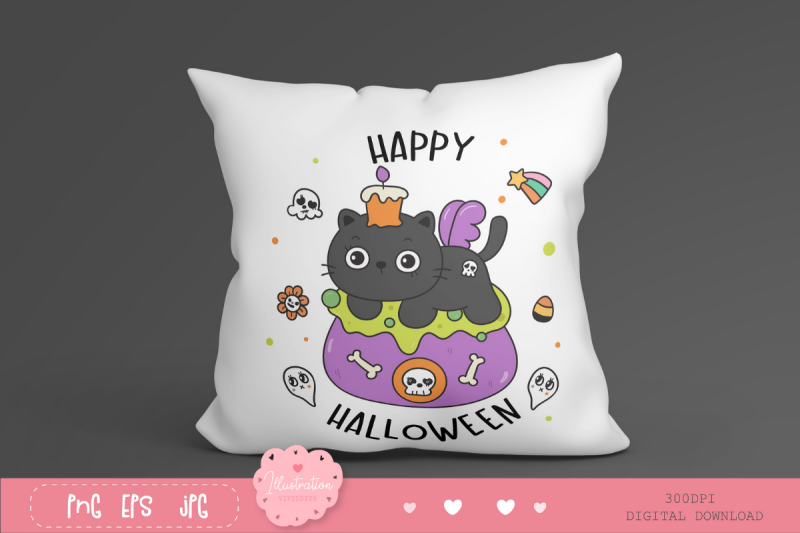 halloween-cat-on-magic-pot-kawaii-clipart-trick-or-treat