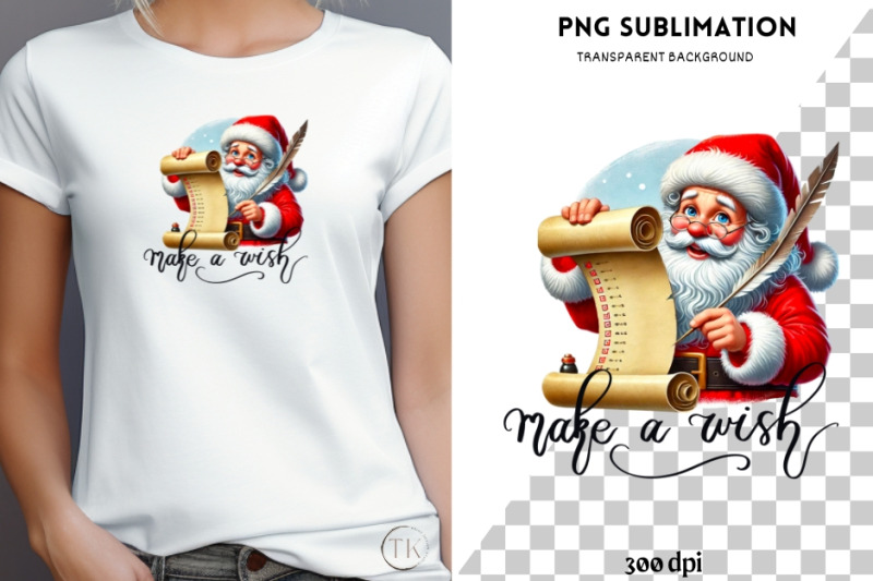 make-a-wish-png-merry-christmas-design-sublimation-transparent-tshi