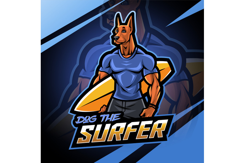 dog-the-surfer-esport-mascot-logo-design