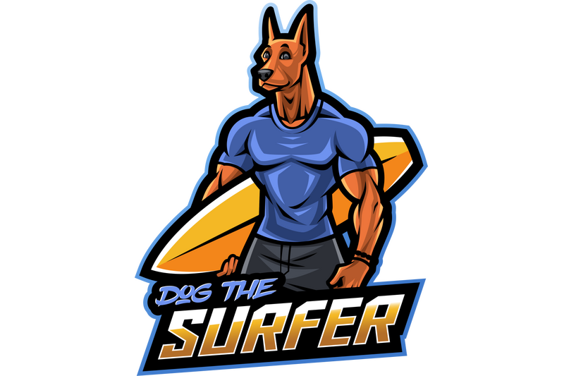 dog-the-surfer-esport-mascot-logo-design