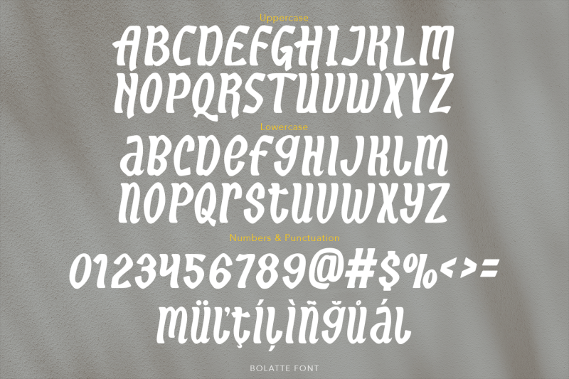 bolatte-display-font