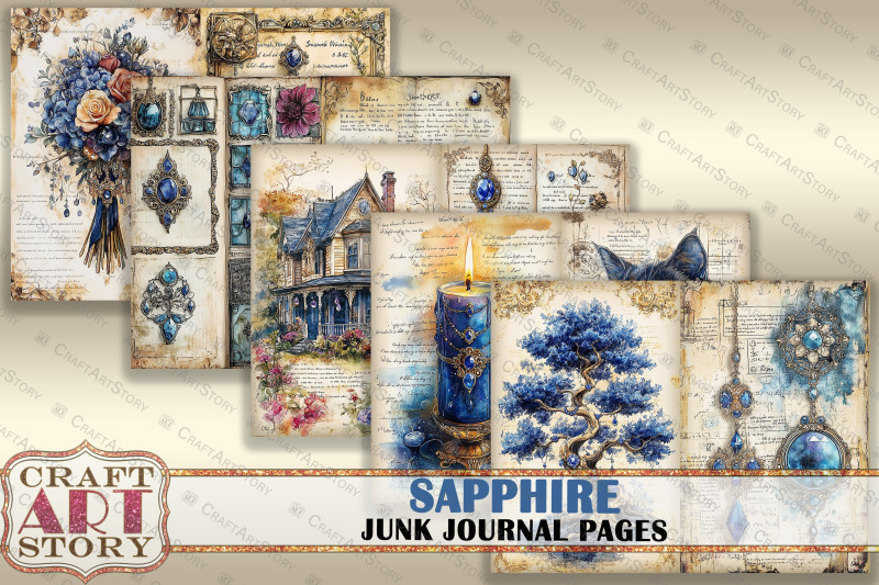 romantic-sapphire-junk-journal-pages-fairy-sapphire