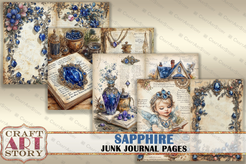 romantic-sapphire-junk-journal-pages-fairy-sapphire