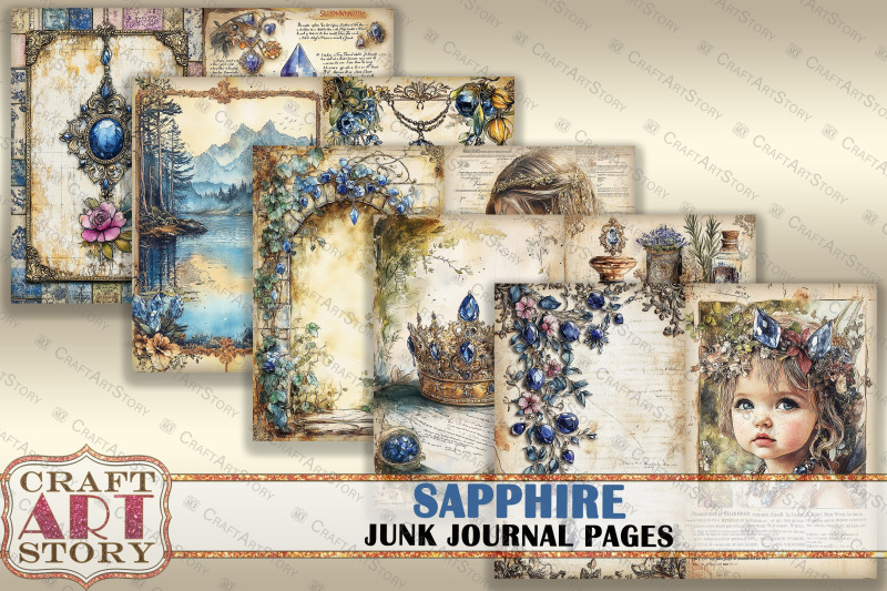 romantic-sapphire-junk-journal-pages-fairy-sapphire