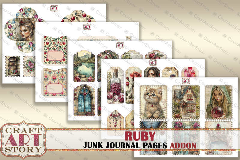 romantic-ruby-junk-journal-pages-fairy-ruby-scrapbook-addon