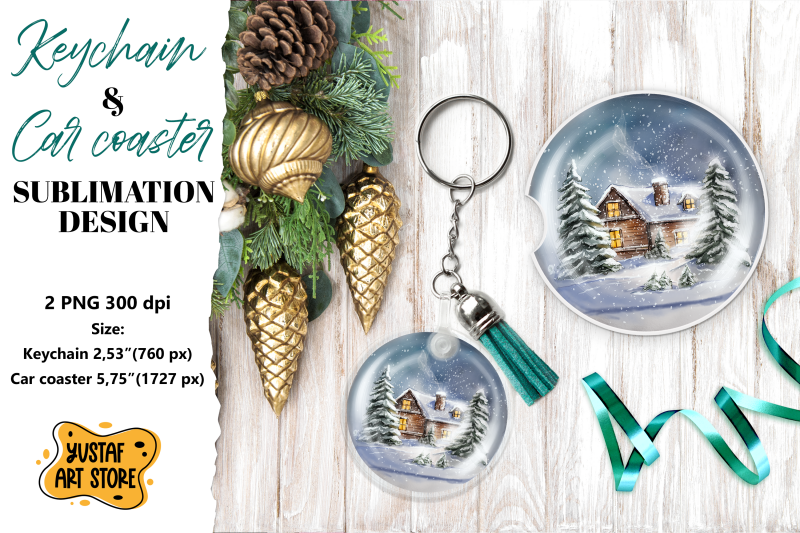 christmas-keychain-christmas-car-coaster-sublimation-design