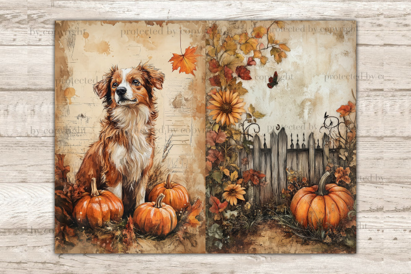 autumn-junk-journal-pages-pumpkin-printable-paper