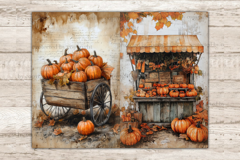 autumn-junk-journal-pages-pumpkin-printable-paper