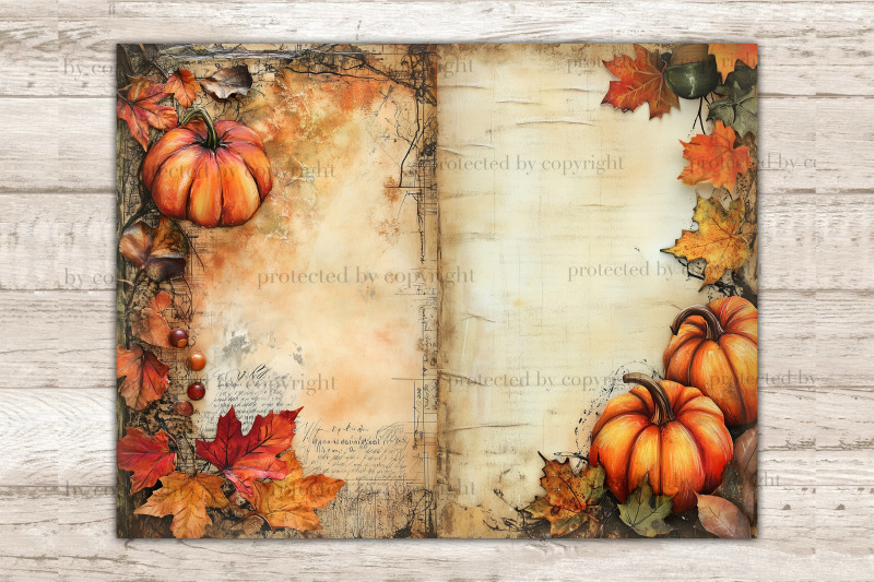 autumn-junk-journal-pages-pumpkin-printable-paper