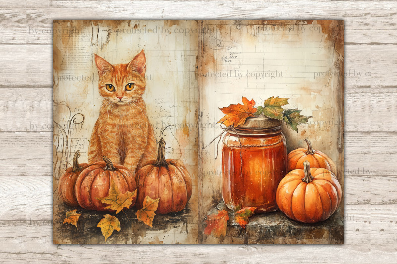 autumn-junk-journal-pages-pumpkin-printable-paper