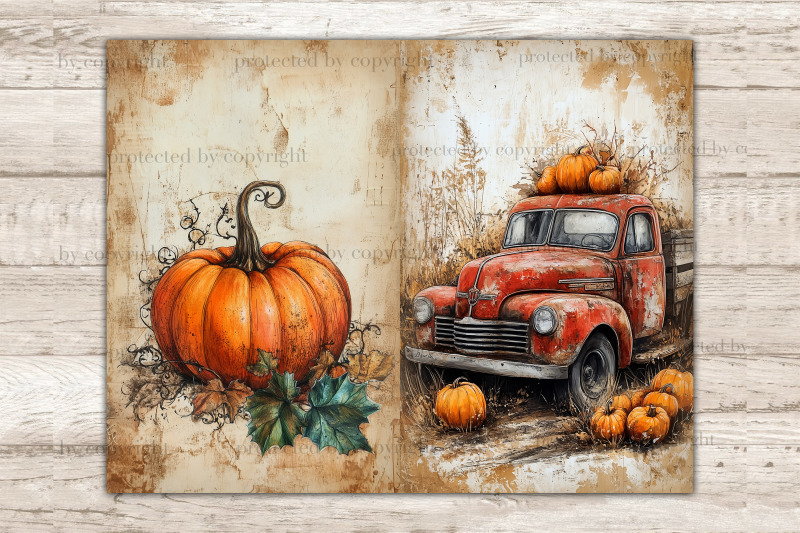 autumn-junk-journal-pages-pumpkin-printable-paper