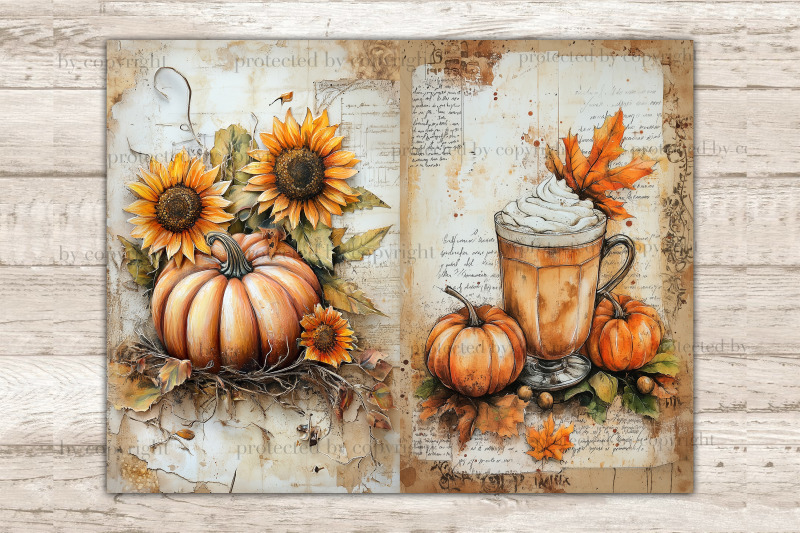 autumn-junk-journal-pages-pumpkin-printable-paper