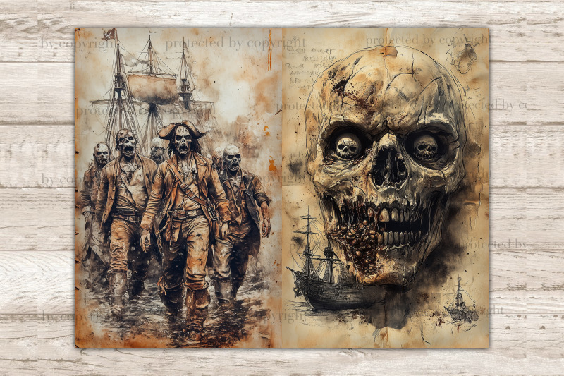 zombie-pirates-junk-journal-page-scary-halloween-printable