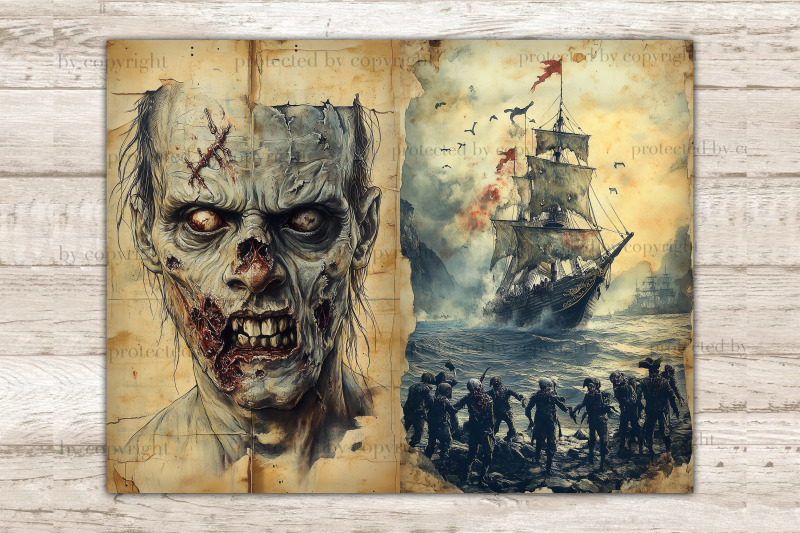 zombie-pirates-junk-journal-page-scary-halloween-printable