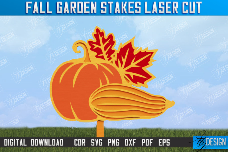 fall-garden-stakes-bundle-garden-decoration-lawn-stakes-harvest