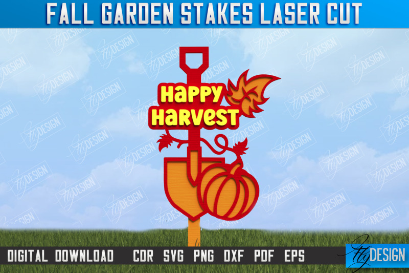 fall-garden-stakes-bundle-garden-decoration-lawn-stakes-harvest