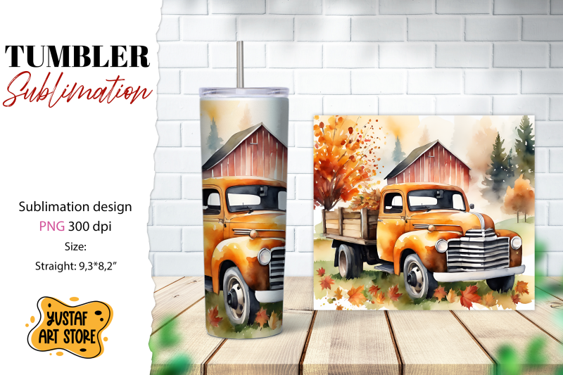 fall-tumbler-wrap-fall-truck-sublimation