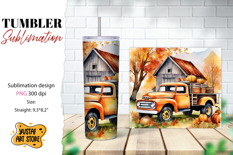 fall-tumbler-wrap-fall-truck-sublimation