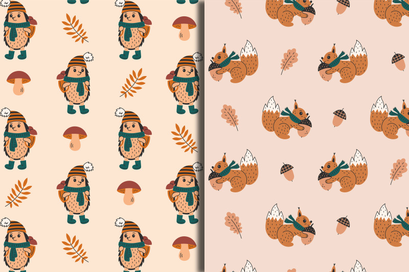 fall-animals-amp-leaves-seamless-patterns-jpg-eps