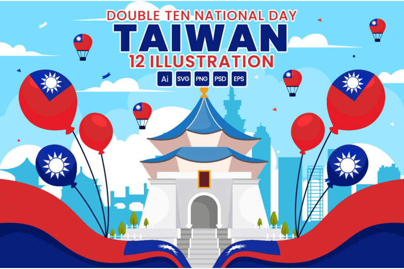 12-double-ten-taiwan-national-day-illustration