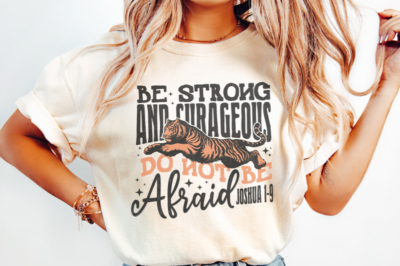 be-strong-and-courageous-sublimation-design-christian-png-faith-png