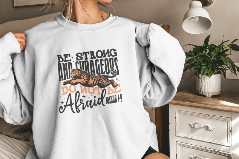 be-strong-and-courageous-sublimation-design-christian-png-faith-png