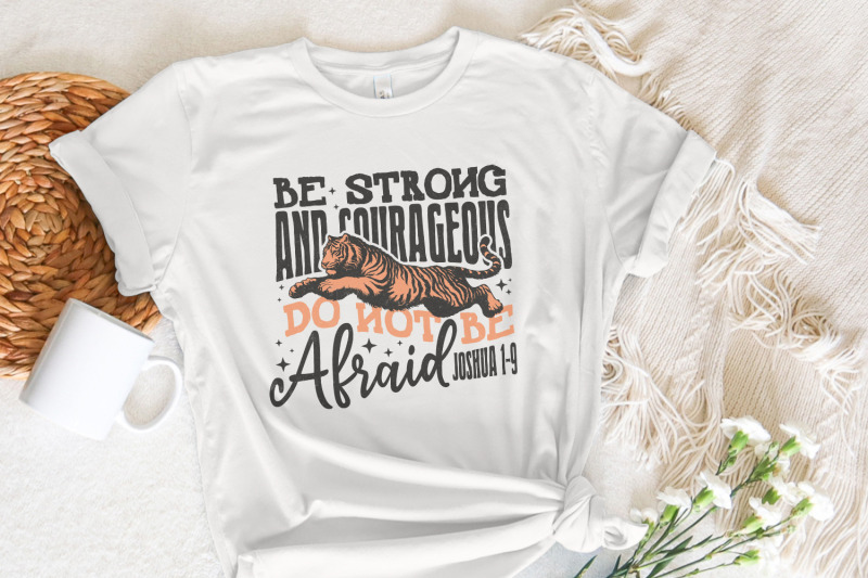 be-strong-and-courageous-sublimation-design-christian-png-faith-png