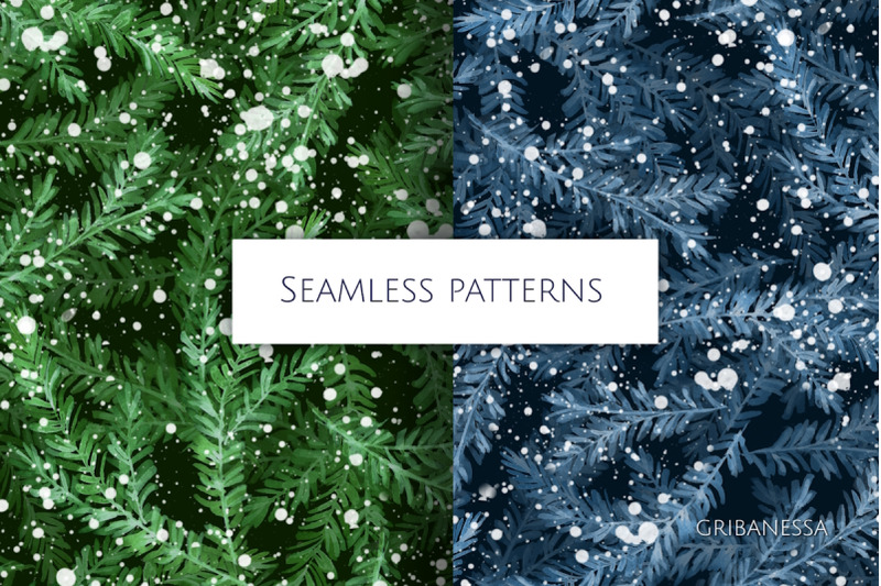 christmas-seamless-patterns-with-fir-branches-and-snow