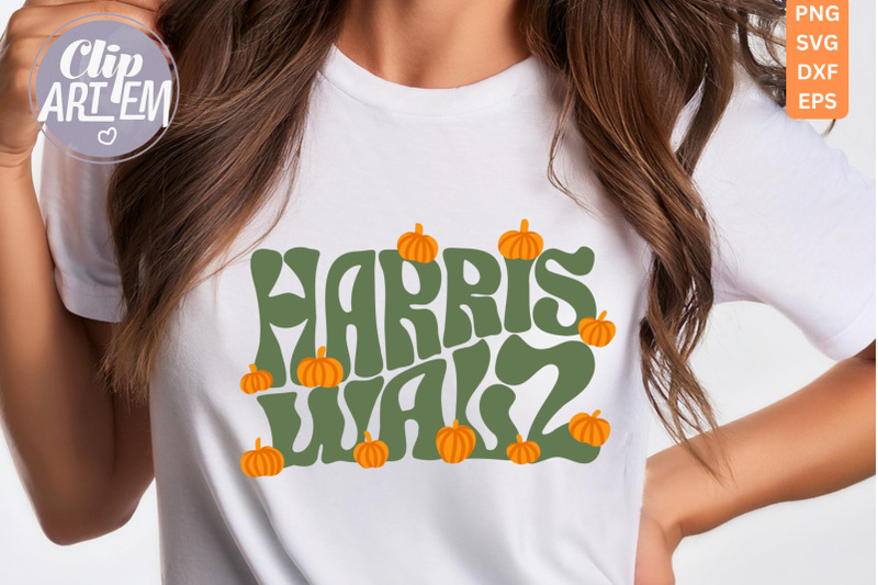 harris-walz-pumpkin-retro-clip-art-png-sublimation-svg-eps-dxf-files