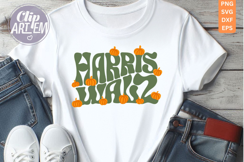 harris-walz-pumpkin-retro-clip-art-png-sublimation-svg-eps-dxf-files