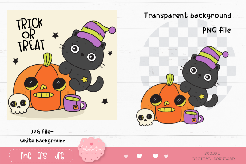 halloween-cat-on-pumpkin-jack-o-lantern-kawaii-clipart