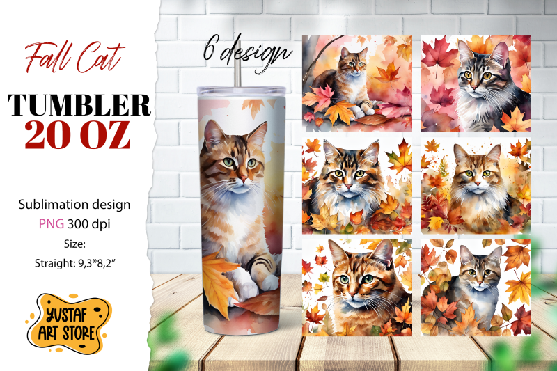 fall-tumbler-bundle-fall-cat-sublimation-6-design