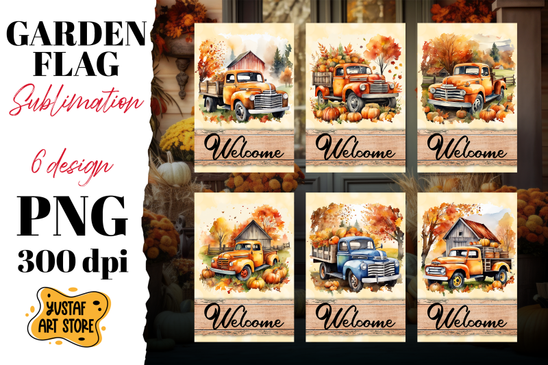 fall-garden-flag-bundle-fall-truck-sublimation-6-design