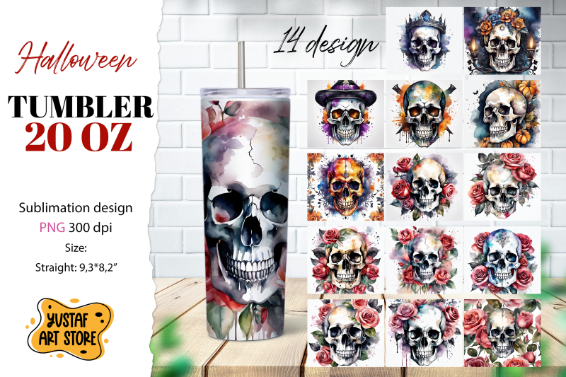 halloween-tumbler-bundle-skull-sublimation-14-design