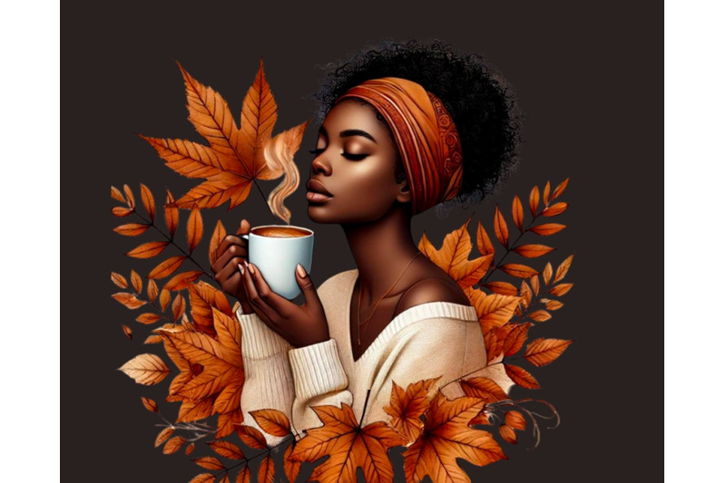 autumn-black-woman-reading-clip-art-bundle-pumpkin-decor-amp-bookish-st