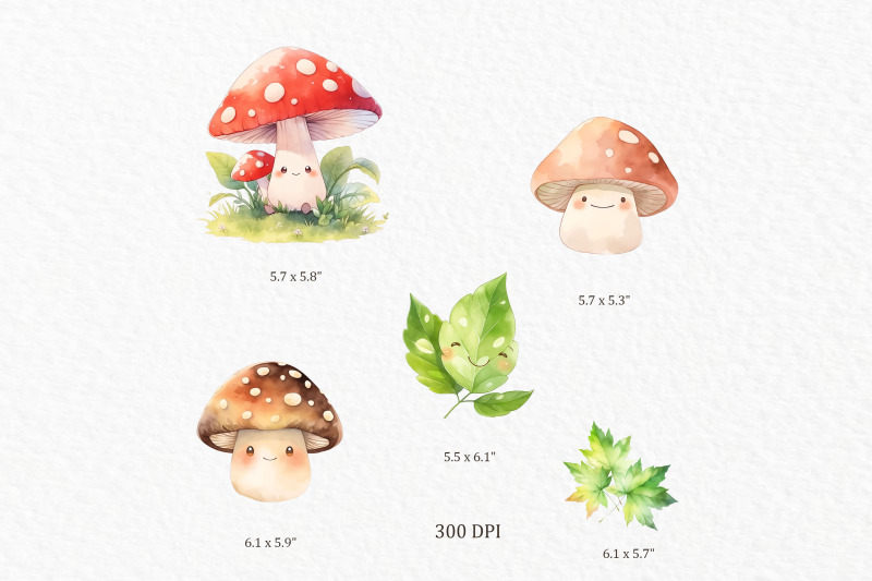 mushrooms-watercolor-clipart-png