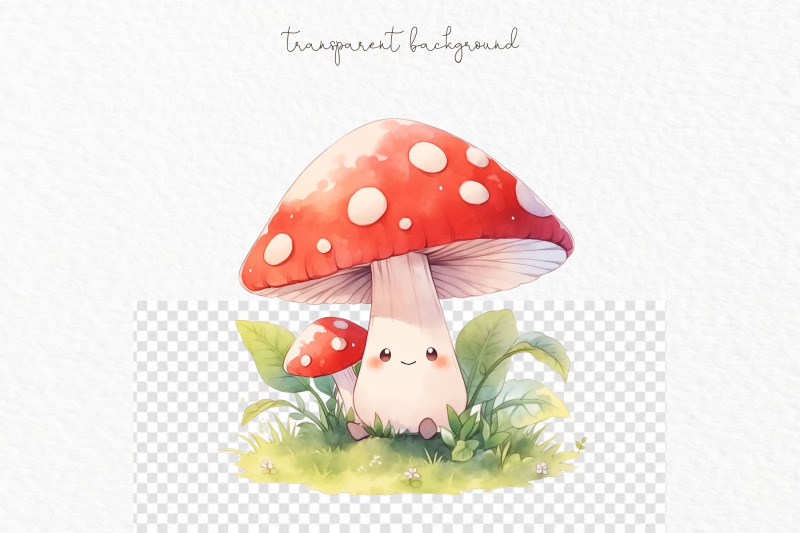 mushrooms-watercolor-clipart-png