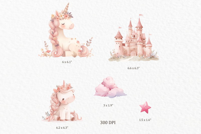 pink-unicorn-watercolor-clipart-png