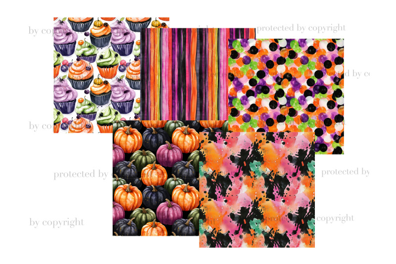 trick-or-treat-digital-papers-halloween-pattern-bundle