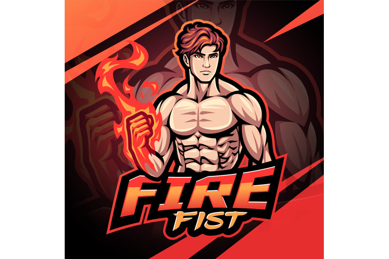 fire-fist-esport-mascot-logo-design