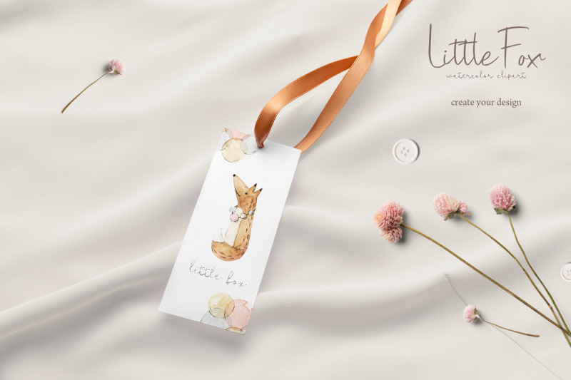 little-fox-watercolor-clipart-png