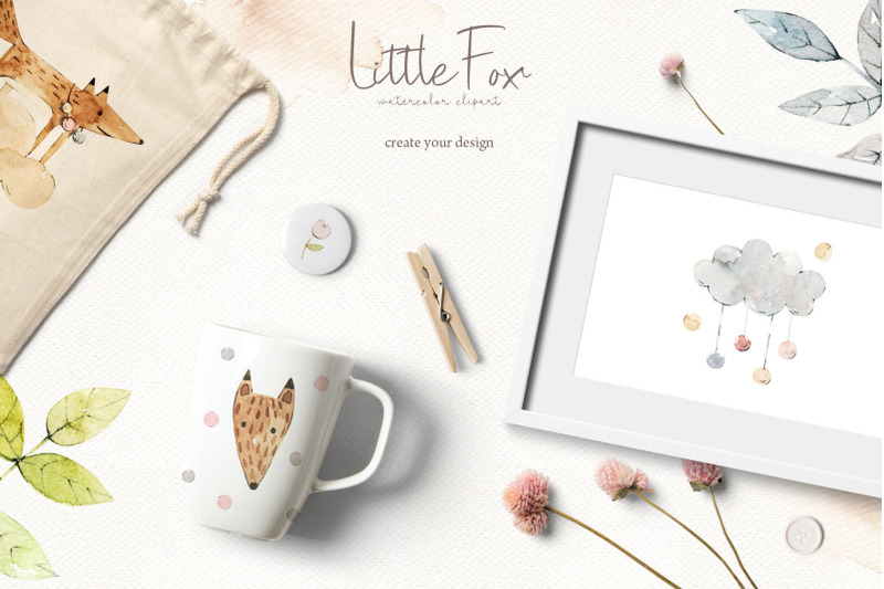 little-fox-watercolor-clipart-png