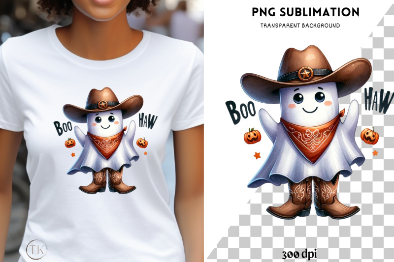 boo-haw-png-for-halloween-sublimation-cowboy-ghost-transparent-png-d