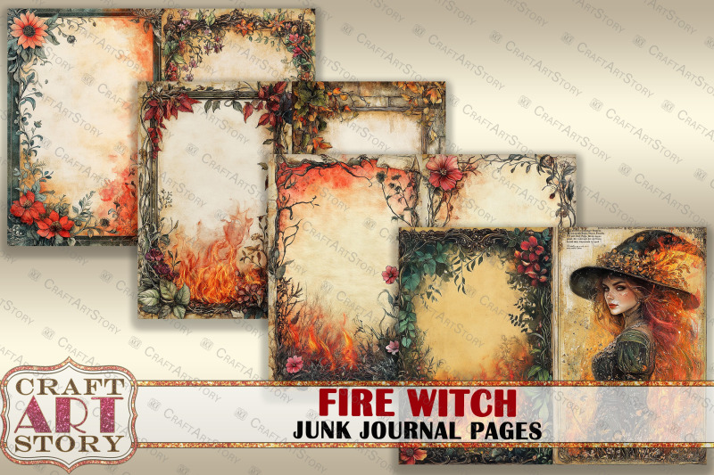 fire-witch-junk-journal-pages-scrapbook-digital-papers