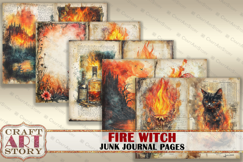 fire-witch-junk-journal-pages-scrapbook-digital-papers