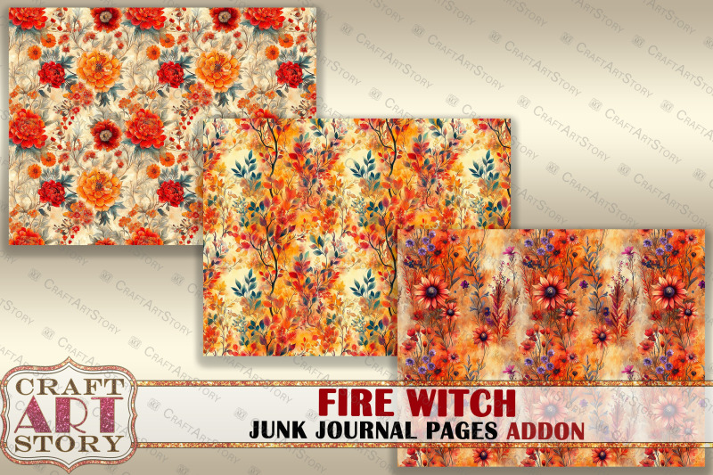 fire-witch-junk-journal-addon-pages-scrapbook-digital-papers