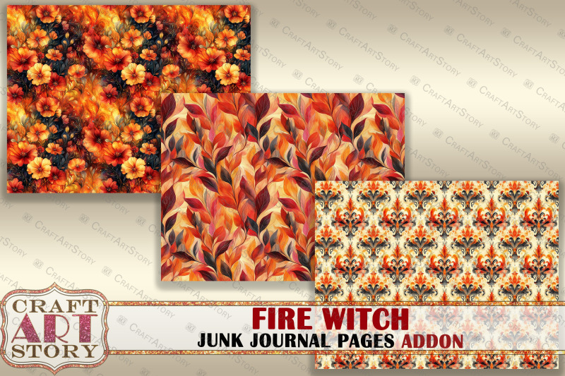 fire-witch-junk-journal-addon-pages-scrapbook-digital-papers